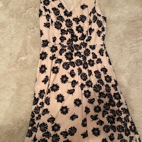 Tommy Hilfiger Pink and Black Floral Midi Dress - Picture 1 of 5